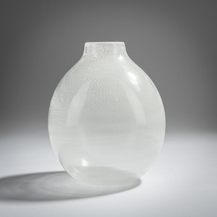 Hauptbild zu Objekt, Vase 'Mezza filigrana', 1934-36, Carlo Scarpa, Venini & C., Murano, 155C 761