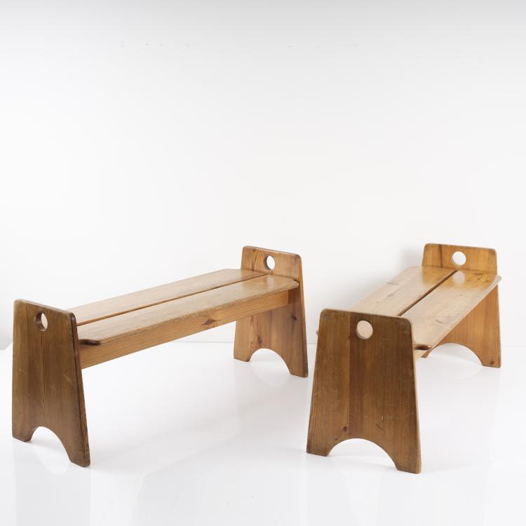 Bild 1 zu Objekt, Zwei B&auml;nke, 1960er Jahre, Gilbert Marklund, Furusnickarn AB, Schweden, 155B 527