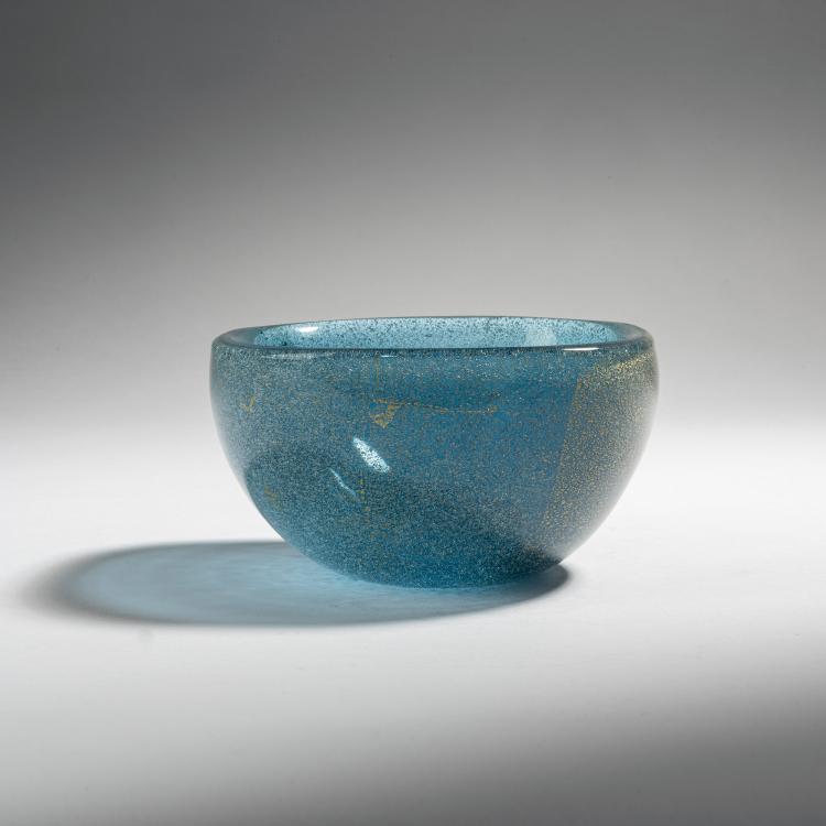 Hauptbild zu Objekt, 'Sommerso a bollicine' bowl, c. 1934, Carlo Scarpa, Venini & C., Murano, 155C 762