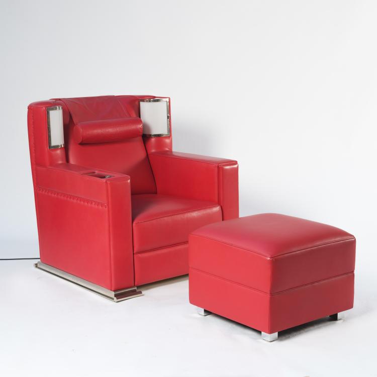 Bild 2 zu Objekt, 'Roter Sessel' mit Ottoman, 1931, Eckart Muthesius, Vereinigte Werkst&auml;tten, M&uuml;nchen, 155B 309