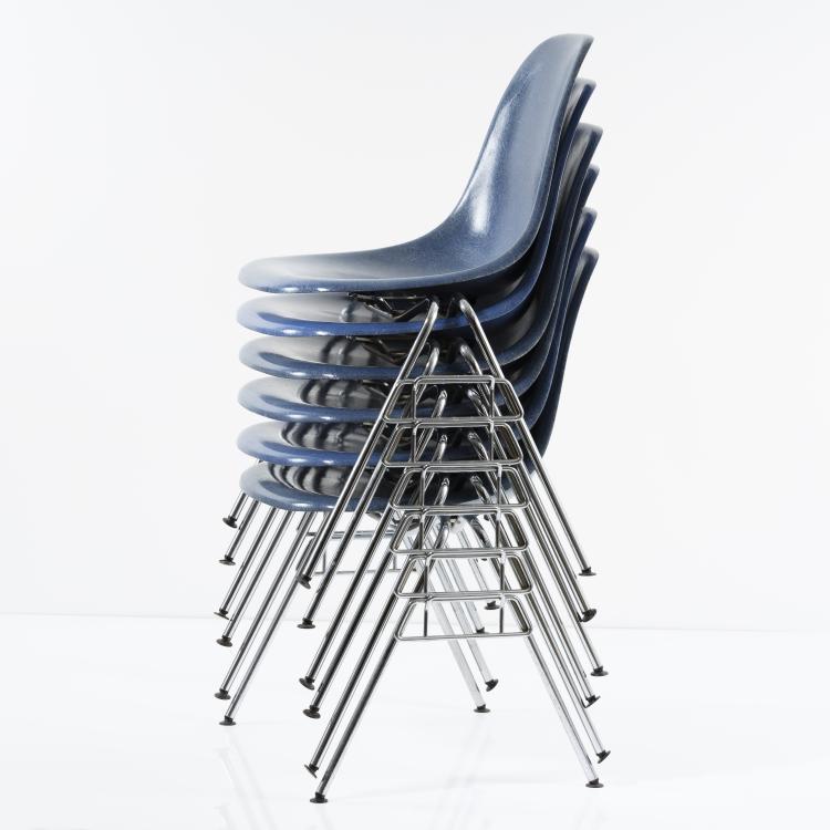 Bild 3 zu Objekt, Six 'Plastic Side Chairs DSS', 1955, Charles Eames,Ray Eames, Vitra, Weil am Rhein, 155B 438