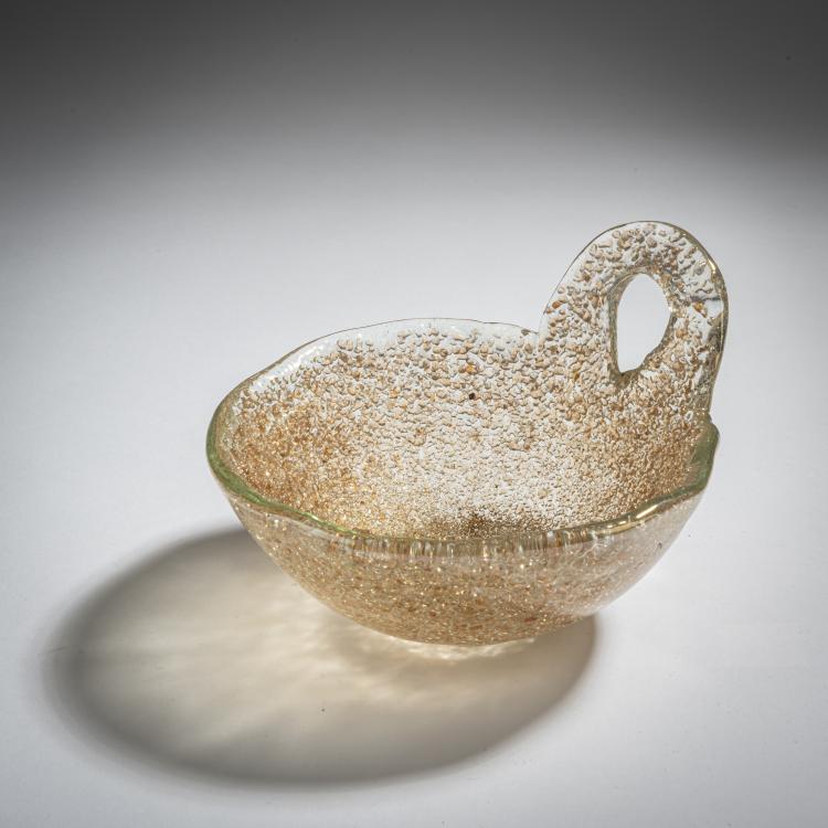 Hauptbild zu Objekt, Henkelschale 'Rugiadoso', 1940, Ercole Barovier, Barovier & Toso, Murano, 155C 819