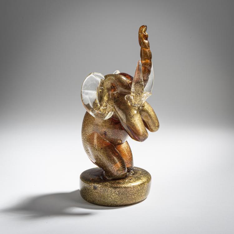 Hauptbild zu Objekt, Elephant, c. 1935, Murano, 155C 754