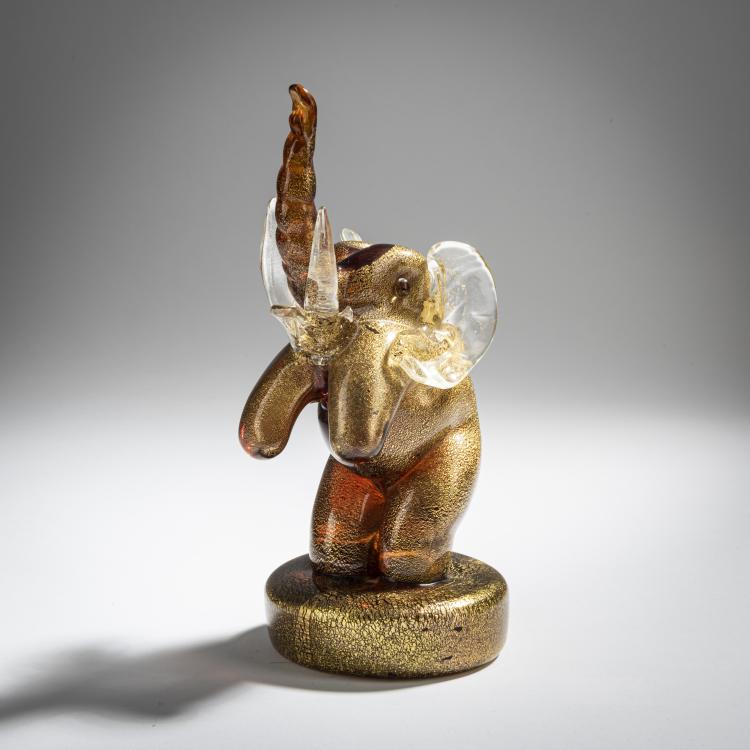 Bild 1 zu Objekt, Elephant, c. 1935, Murano, 155C 754