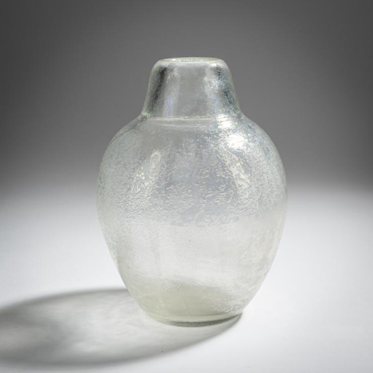 Hauptbild zu Objekt, Vase 'Cristallo corroso iris&egrave;', 1939, Flavio Poli, Seguso Vetri d'Arte, Murano, 155C 853