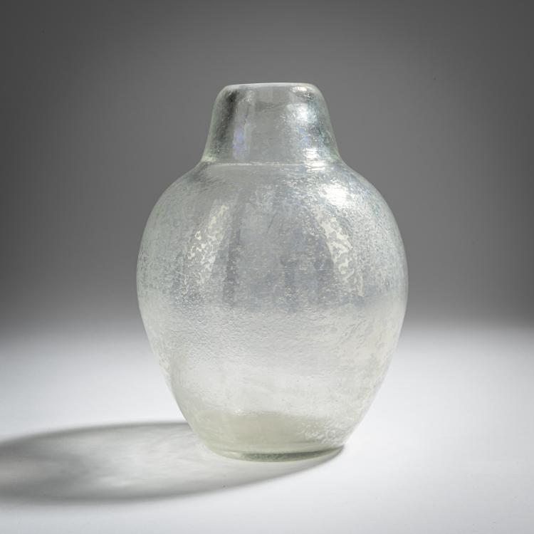 Bild 1 zu Objekt, Vase 'Cristallo corroso iris&egrave;', 1939, Flavio Poli, Seguso Vetri d'Arte, Murano, 155C 853