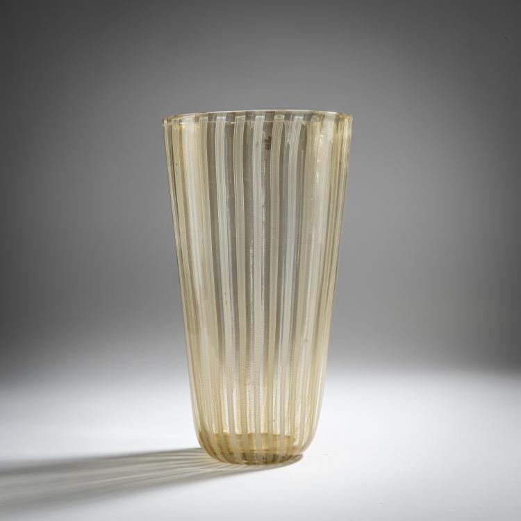 Hauptbild zu Objekt, 'A fasce verticali' vase, c. 1950, Ercole Barovier, Barovier & Toso, Murano, 155C 827