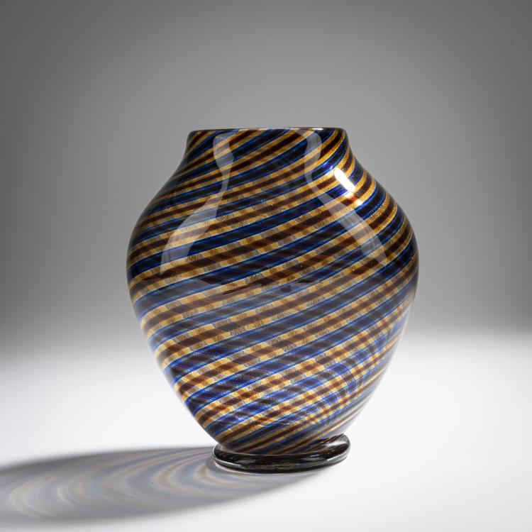 Hauptbild zu Objekt, Vase 'Spira aurata', um 1966, Ercole Barovier, Barovier & Toso, Murano, 155C 843