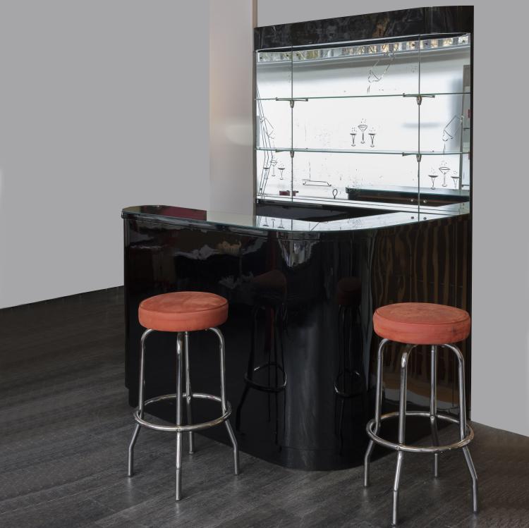 Bild 1 zu Objekt, Bar with four bar stools, 1930s, Frankreich, 155B 300