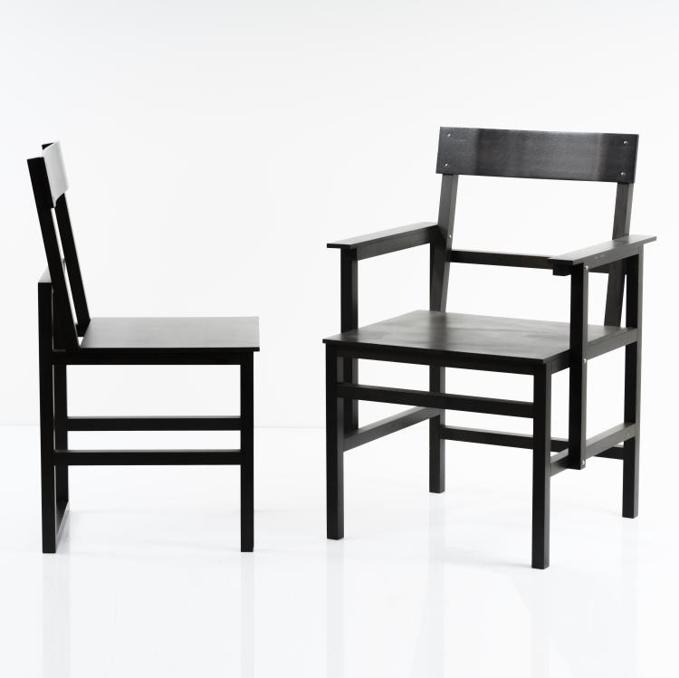 Hauptbild zu Objekt, 'House of the People' chair and armchair, 1925-27, Alfred Arndt, Th&uuml;ringer Wald, 155B 257
