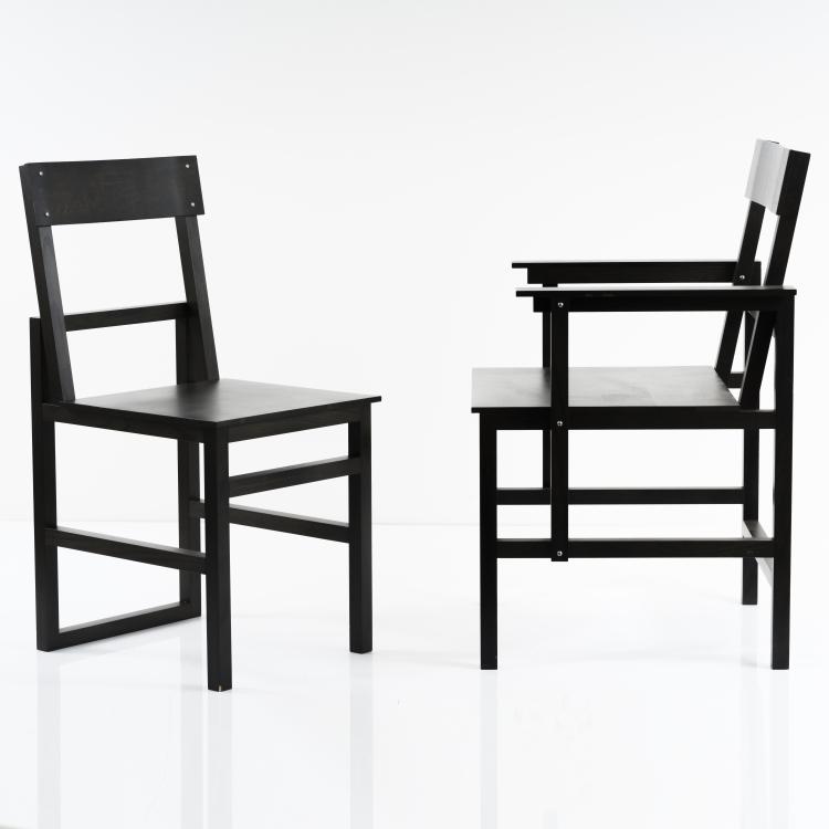 Bild 1 zu Objekt, 'House of the People' chair and armchair, 1925-27, Alfred Arndt, Th&uuml;ringer Wald, 155B 257