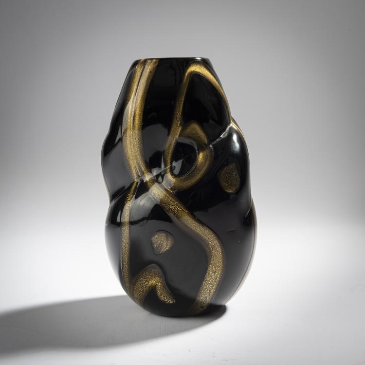 Hauptbild zu Objekt, 'Nero d'oro' vase, 1951, Archimede Seguso, Seguso, Archimede, Murano, 155C 882