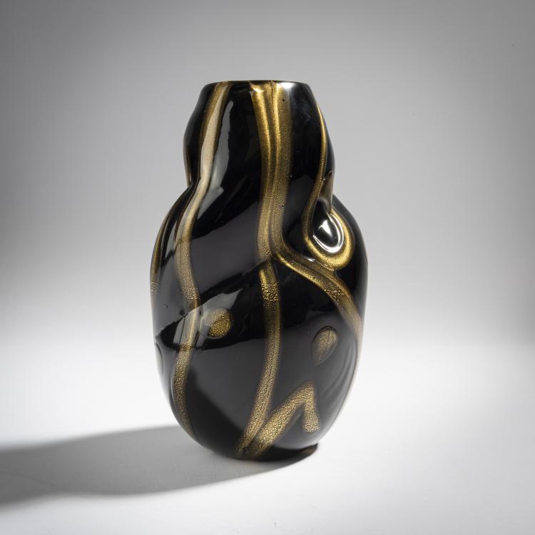 Bild 1 zu Objekt, 'Nero d'oro' vase, 1951, Archimede Seguso, Seguso, Archimede, Murano, 155C 882