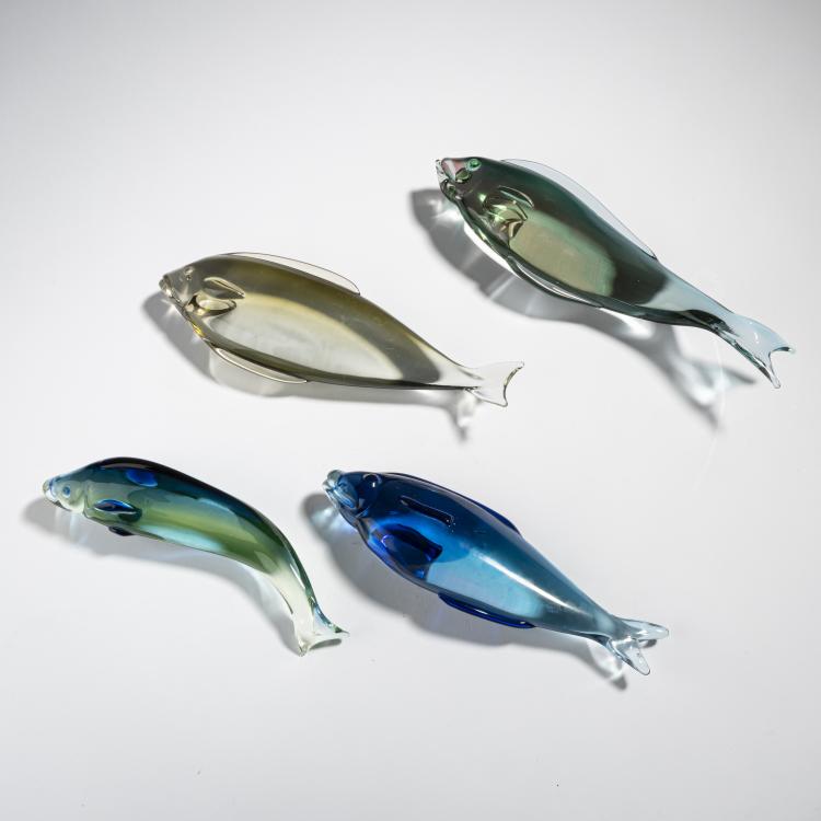 Hauptbild zu Objekt, Four fish, c. 1964, Ermanno Nason, Cenedese, Gino, Murano, 155C 938