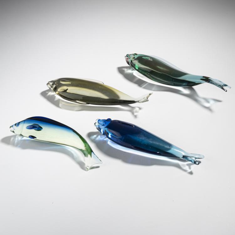 Bild 1 zu Objekt, Four fish, c. 1964, Ermanno Nason, Cenedese, Gino, Murano, 155C 938