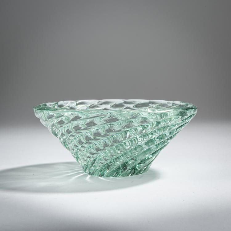Hauptbild zu Objekt, 'Diamante' bowl, c. 1935, Paolo Venini, Venini & C., Murano, 155C 767
