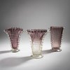 Three 'A bolle' vases, c. 1950