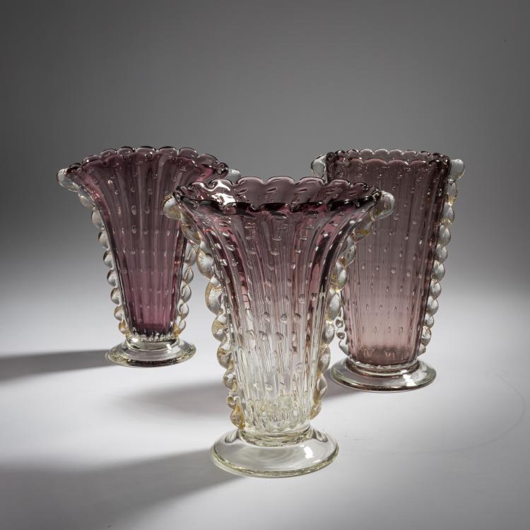 Bild 3 zu Objekt, Three 'A bolle' vases, c. 1950, Murano, 155C 948