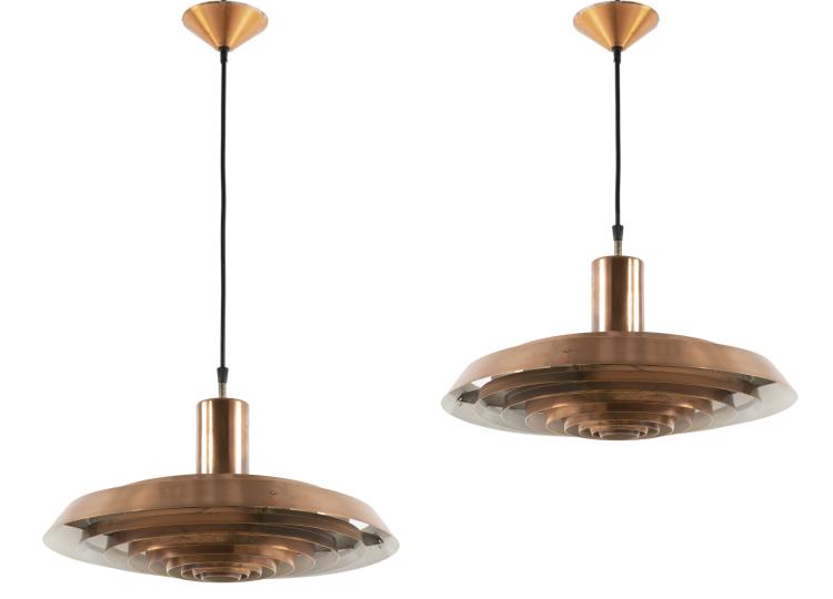 Hauptbild zu Objekt, Two 'Langelinie' pendant lights, 1957/58, Poul Henningsen, Poulsen Louis, Kopenhagen, 155B 468