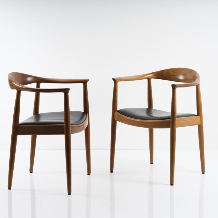 Hauptbild zu Objekt, Zwei Armlehnst&uuml;hle 'The Chair' - 'PP 503', 1949, Hans J. Wegner, Hansen, Johannes, Kopenhagen, 155B 397