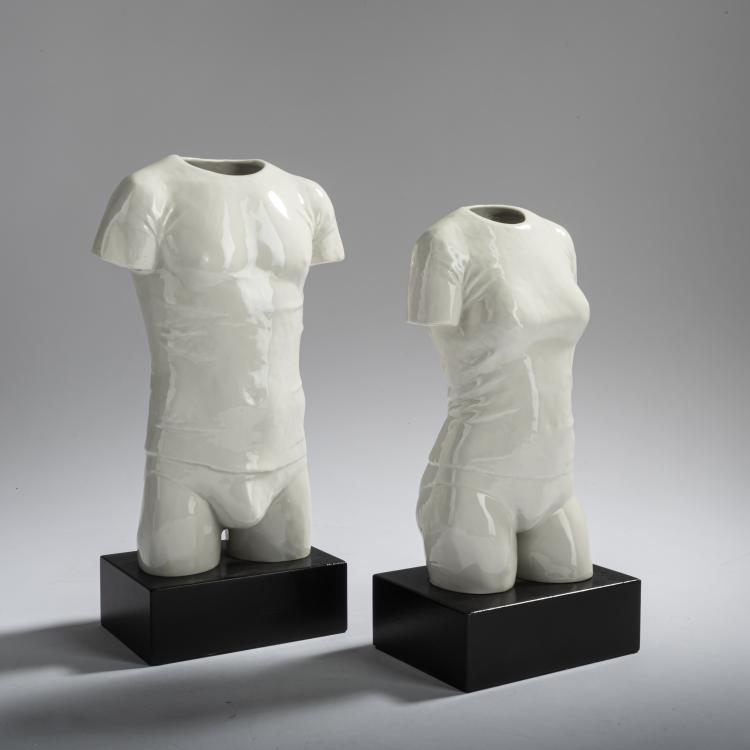 Hauptbild zu Objekt, 'T-Shirt Torso weiblich' and 'T-Shirt Torso m&auml;nnlich', 1982, Peter Gro&szlig;bach, Goebel Galerie, R&ouml;dental, 157C 616