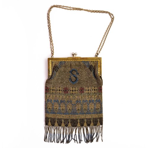 Steel bead handbag 'S', c. 1910