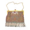 Cut steel handbag with carpet pattern, c. 1920