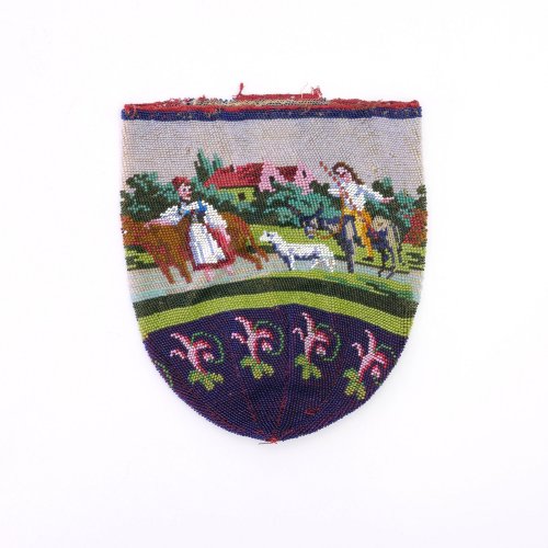 Pouch with a rural scene, 2nd half of the 19th century.