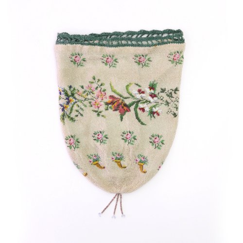 Pouch with floral border, 2nd half of the 19th century
