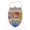 Bag with floral border, c. 1920