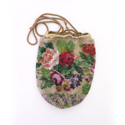 Pouch with a flower motif, 2nd half of the 19th century