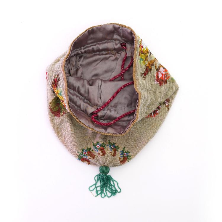 Bild 1 zu Objekt, Pouch with roses, c. 1850, 159D 751