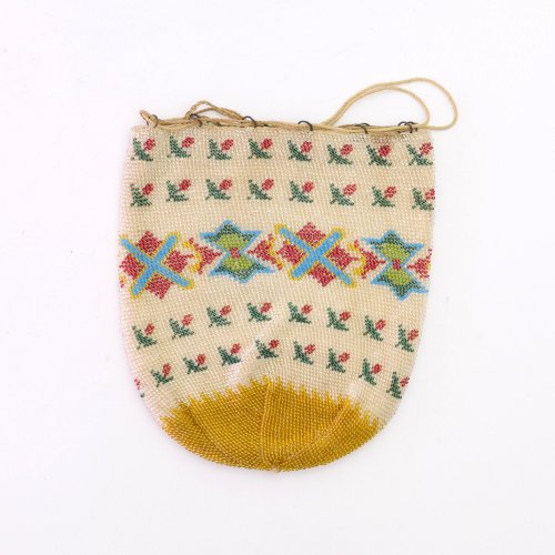 Pouch with tulips and geometric shapes, 19th century