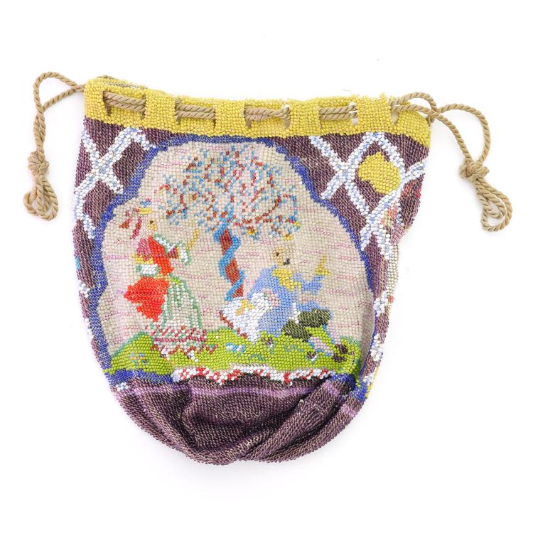 Hauptbild zu Objekt, Perlbeutel 'Adam und Eva', 1910/20er Jahre, 157F 1270