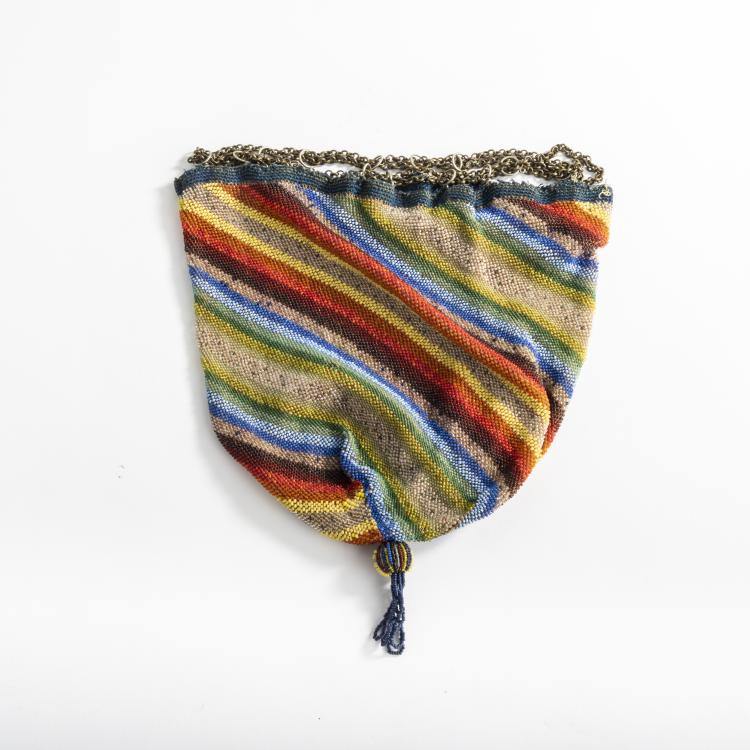 Hauptbild zu Objekt, Bag with colourful stripes, 1910/20s, 157F 1271