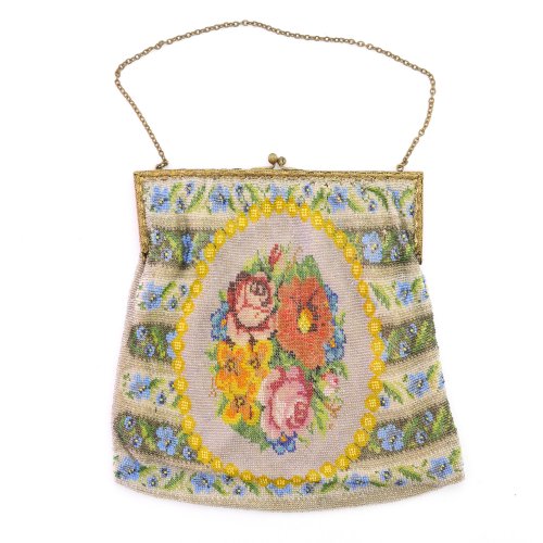 Bag with floral decoration, c. 1900