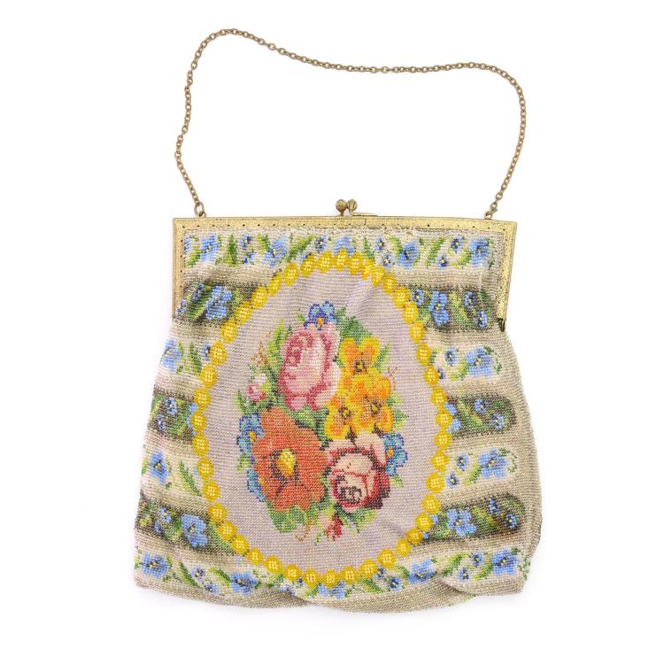 Bild 1 zu Objekt, B&uuml;geltasche mit Blumendekor, um 1900, 157F 1218