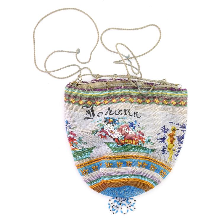 Hauptbild zu Objekt, Perlbeutel 'Johann Friesneker', 2. H&auml;lfte 19. Jh., 157F 1176