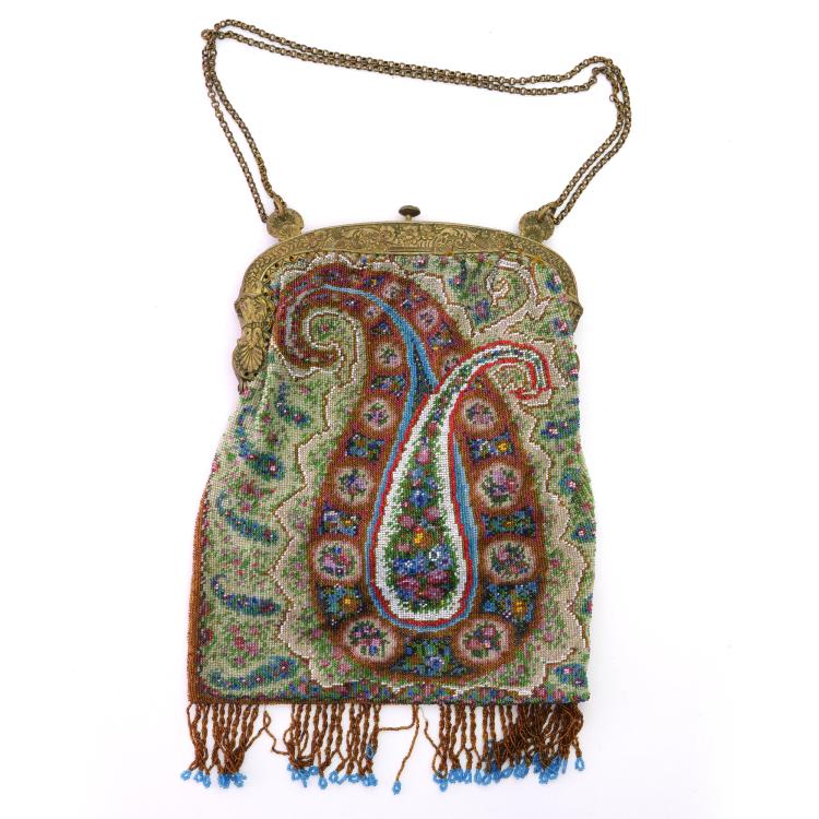 Hauptbild zu Objekt, B&uuml;geltasche mit Paisley-Muster, um 1910, 157F 1281