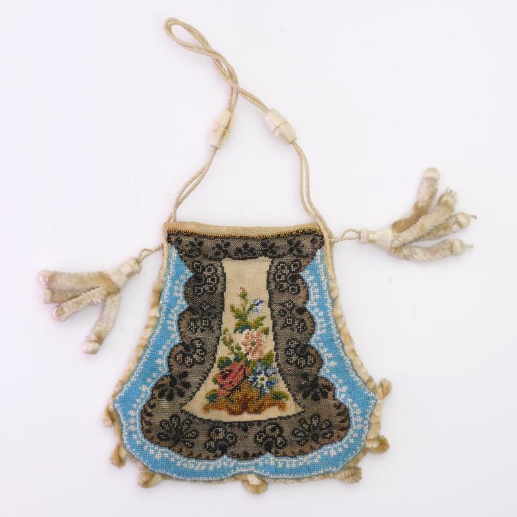 Hauptbild zu Objekt, Bag with flowers, 2nd half of the 19th century, 159D 769