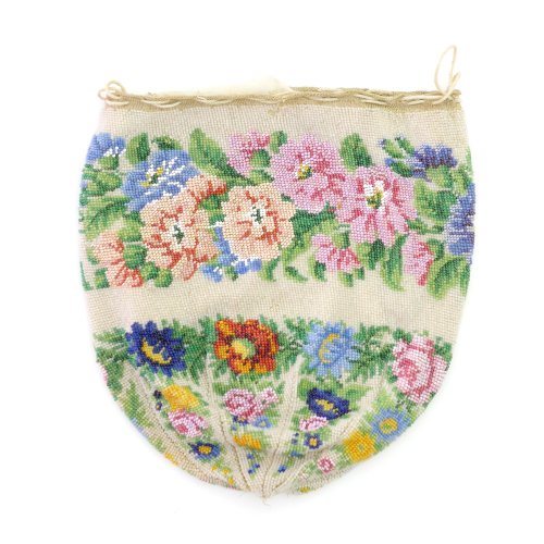 Pouch with floral border, 2nd half of the 19th century