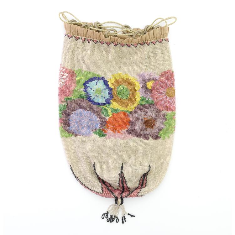 Bild 1 zu Objekt, Pouch with floral border, 2nd half of the 19th century, 159D 777