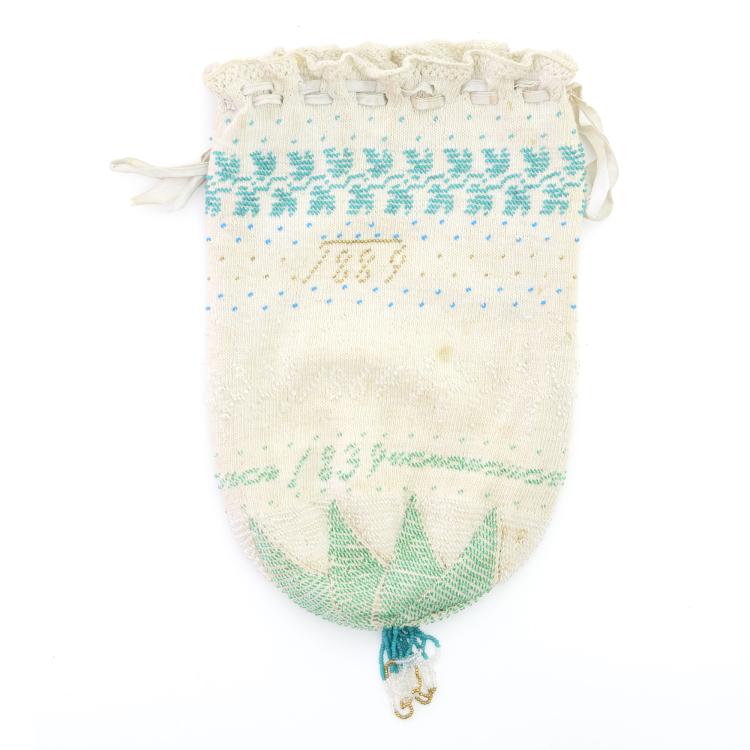 Hauptbild zu Objekt, Pouch with the year '1839 1864 1889', 19th century, 159D 750