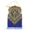 Bag with robin and flower branch, 1st half of the 20th century