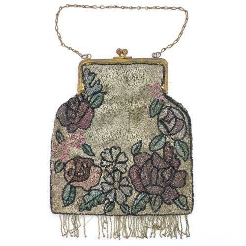 Bügeltasche mit Blüten, um 1920