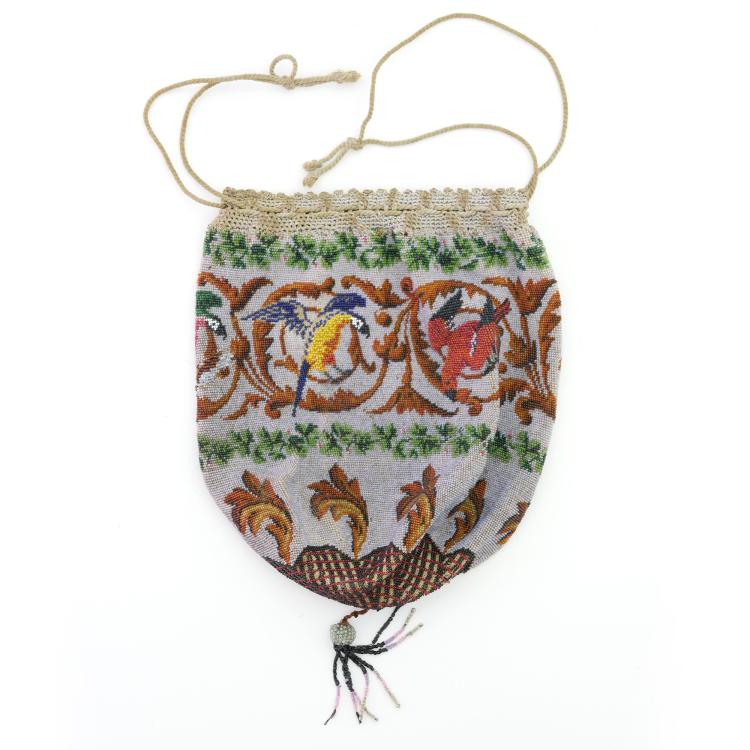 Bild 1 zu Objekt, Pouch with parrots, c. 1900, 159D 838