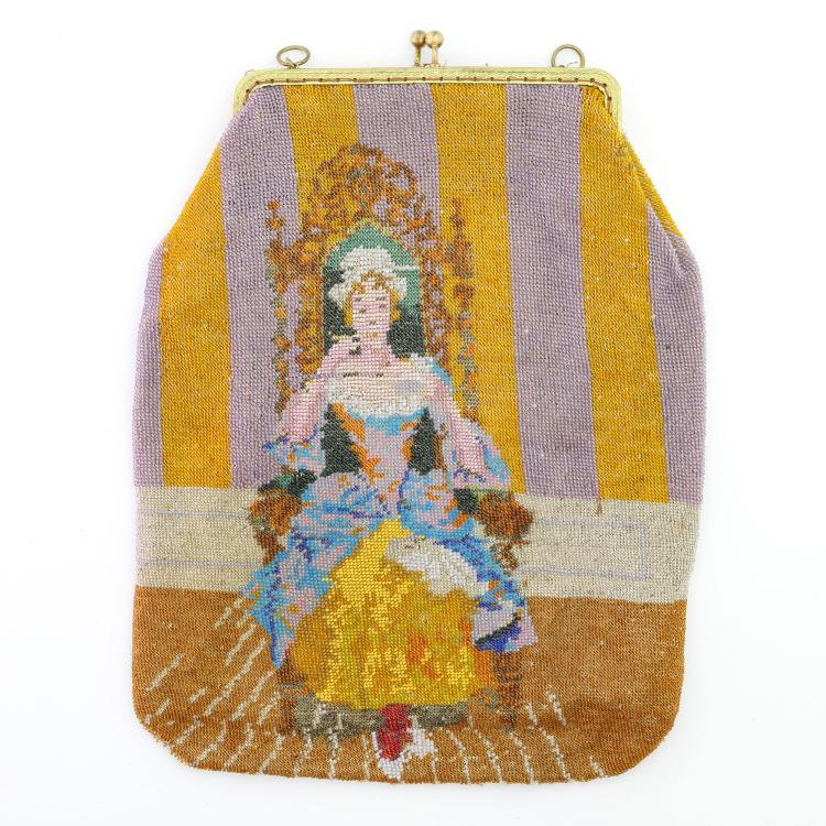 Hauptbild zu Objekt, B&uuml;geltasche mit rauchender Dame, um 1900, 157F 1239