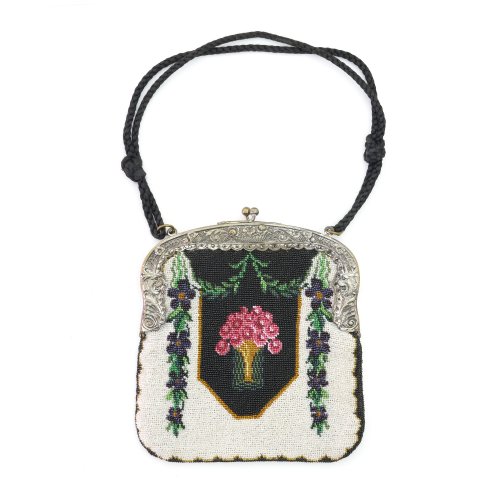 Bag with bouquet of flowers and garland, 1st third of the 20th century.