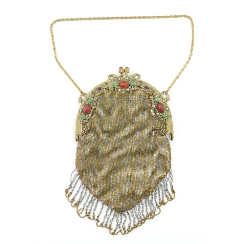 Cut steel handbag, 1910-20s