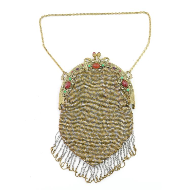 Hauptbild zu Objekt, Stahlperlen-Handtasche, 1910-20er Jahre, 157F 1267
